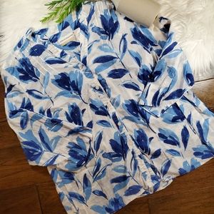 Alfred Dunner Blue Floral Blouse | sz 22w